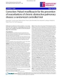 Báo cáo y học: Correction: Pulsed moxifloxacin for the prevention of exacerbations of chronic obstructive pulmonary disease: a randomized controlled trial