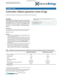 Báo cáo y học: Correction: Diatom genomes come of age Correction