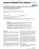 Báo cáo khoa hoc: Severe generalised hypersensitivity reaction to topical neomycin after cataract surgery: a case report