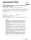 báo cáo khoa học: Audit and feedback and clinical practice guideline adherence: Making feedback actionable