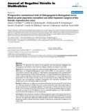 Báo cáo khoa hoc: Prospective randomized trial of iliohypogastric-ilioinguinal nerve block on post-operative morphine use after inpatient surgery of the female reproductive tract