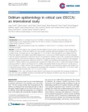 Báo cáo y học: Delirium epidemiology in critical care (DECCA): an international study