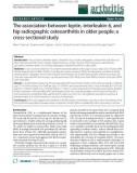 Báo cáo y học: The association between leptin, interleukin-6, and hip radiographic osteoarthritis in older people: a cross-sectional study