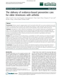 Báo cáo y học: The delivery of evidence-based preventive care for older Americans with arthritis