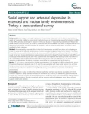 Báo cáo y học: Social support and antenatal depression in extended and nuclear family environments in Turkey: a cross-sectional survey