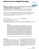 Báo cáo khoa học: Surgical strategies for treatment of malignant pancreatic tumors: extended, standard or local surgery?