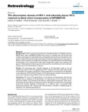 Báo cáo y học: The dimerization domain of HIV-1 viral infectivity factor Vif is required to block virion incorporation of APOBEC3G