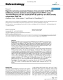 Báo cáo y học: Kaposi's sarcoma associated herpes virus-encoded viral FLICE inhibitory protein activates transcription from HIV-1 Long Terminal Repeat via the classical NF-κB pathway and functionally cooperates with Tat