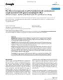 Báo cáo y học: No effect of omeprazole on pH of exhaled breath condensate in cough associated with gastro-oesophageal reflux