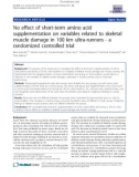 Báo cáo y học: No effect of short-term amino acid supplementation on variables related to skeletal muscle damage in 100 km ultra-runners - a randomized controlled trial