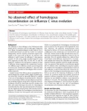 Báo cáo y học: No observed effect of homologous recombination on influenza C virus evolution