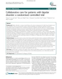 Báo cáo y học: Open Access Collaborative care for patients with bipolar disorder: a randomised controlled trial