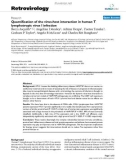 Báo cáo y học: Open Access Quantification of the virus-host interaction in human T lymphotropic virus I infection