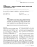 Báo cáo y học: Growth factors in idiopathic pulmonary fibrosis: relative roles