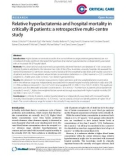 Báo cáo y học: Relative hyperlactatemia and hospital mortality in critically ill patients: a retrospective multi-centre study