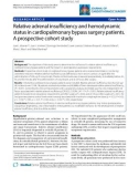 Báo cáo y học: Relative adrenal insufficiency and hemodynamic status in cardiopulmonary bypass surgery patients. A prospective cohort study