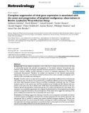 Báo cáo y học: Complete suppression of viral gene expression is associated with the onset and progression of lymphoid malignancy: observations in Bovine Leukemia Virus-infected sheep