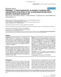 Báo cáo y học: Phytalgic®, a food supplement, vs placebo in patients with osteoarthritis of the knee or hip: a randomised double-blind placebo-controlled clinical trial