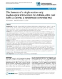 Báo cáo y học: Effectiveness of a single-session early psychological intervention for children after road traffic accidents: a randomised controlled trial