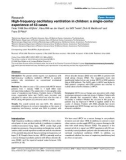 Báo cáo khoa học: High-frequency oscillatory ventilation in children: a single-center experience of 53 cases