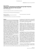 Báo cáo y học: Allowing for spontaneous breathing during high-frequency oscillation: the key for final success