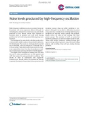 Báo cáo y học: Noise levels produced by high-frequency oscillation