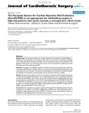 Báo cáo y học: The European System for Cardiac Operative Risk Evaluation (EuroSCORE) is not appropriate for withholding surgery in high-risk patients with aortic stenosis: a retrospective cohort study