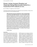 Báo cáo khoa học: Plasma Calcium, Inorganic Phosphate and Magnesium During Hypocalcaemia Induced by a Standardized EDTA Infusion in Cows