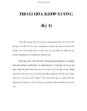 THOÁI HÓA KHỚP XƯƠNG (Kỳ 3)