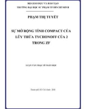 Luận văn Thạc sĩ Toán học: Sự mở rộng tính compact của lũy thừa Tychonoff của 2 trong ZF