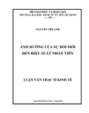 Luận văn Thạc sĩ Kinh tế: Ảnh hưởng của sự đổi mới đến hiệu suất nhân viên