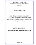 Luận án Tiến sĩ ngành Quản trị kinh doanh: Nhân tố tác động đến sự hài lòng của doanh nghiệp đối với dịch vụ thuế trực tuyến của cơ quan thuế - Nghiên cứu trên địa bàn Hà Nội