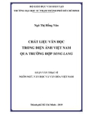 Luận văn Thạc sĩ Ngôn ngữ văn học và văn hóa Việt Nam: Chất liệu văn học trong điện ảnh Việt Nam qua trường hợp Song lang