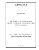 Luận văn Thạc sĩ Quản trị kinh doanh: Tạo động lực cho người lao động tại công ty cổ phần xây dựng và phát triển thương mại Hà An