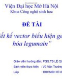 Đề tài Thiết kế vector biểu hiện gen mã hóa legumain”