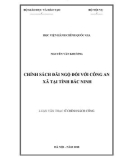 Luận văn Thạc sĩ Chính sách công: Chính sách đãi ngộ đối với công an xã tại tỉnh Bắc Ninh