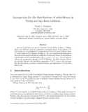 Báo cáo toán học: Asymptotics for the distributions of subtableaux in Young and up-down tableaux