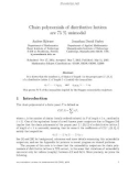 Báo cáo toán học: Chain polynomials of distributive lattices are 75 % unimodal