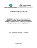 Báo cáo nghiên cứu khoa học Improving the safety and quality of Vietnamese vegetables through research and capacity building in quality assurance, postharvest management and high technology protected cropping systems - MS2