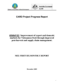 Báo cáo nghiên cứu khoa học: Improvement of export and domestic markets for Vietnamese fruit through improved post-harvest and supply chain management (MS2)