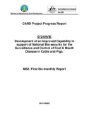 Báo cáo nghiên cứu khoa học: Development of an Improved Capability in support of National Bio-security for the Surveillance and Control of Foot & Mouth Disease in Cattle and Pigs (MS2)