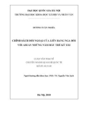 Luận văn Thạc sĩ Quan hệ quốc tế: Chính sách đối ngoại của Liên Bang Nga đối với Asean những năm đầu thế kỷ XXI