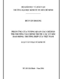 Luận văn Thạc sĩ Kinh tế: Phản ứng của tương quan các chỉ báo thị trường tài chính trước các cú sốc dao động - Trường hợp của Việt Nam