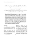 Báo cáo nghiên cứu khoa học: Study of the Treatment of the Liquid Radioactive Waste Nong Son Uranium Ore Processing