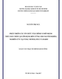 Luận văn Thạc sĩ Chính sách công: Phát triển các tổ chức tài chính vi mô nhằm thúc đẩy tiếp cận tín dụng bền vững cho người nghèo, nghiên cứu tại TYM, Vieted, STU2 và DARIU