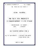 Luận án Tiến sĩ Luật học: Những vấn đề pháp lý về tập đoàn kinh tế tại Việt Nam