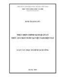 Luận văn Thạc sĩ Chính sách công: Thực hiện chính sách quản lý thức ăn chăn nuôi tại Việt Nam hiện nay