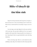 Hiểu về khuyết tật tim bẩm sinh