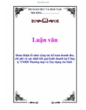 Luận văn kế toán mẫu : Hoàn thiện tổ chức công tác kế toán doanh thu, chi phí và xác định kết quả kinh doanh tại Công ty TNHH Thương mại và Xây dựng An Sinh