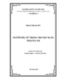 Luận văn Thạc sĩ Văn học: Người phụ nữ trong truyện ngắn Thạch Lam